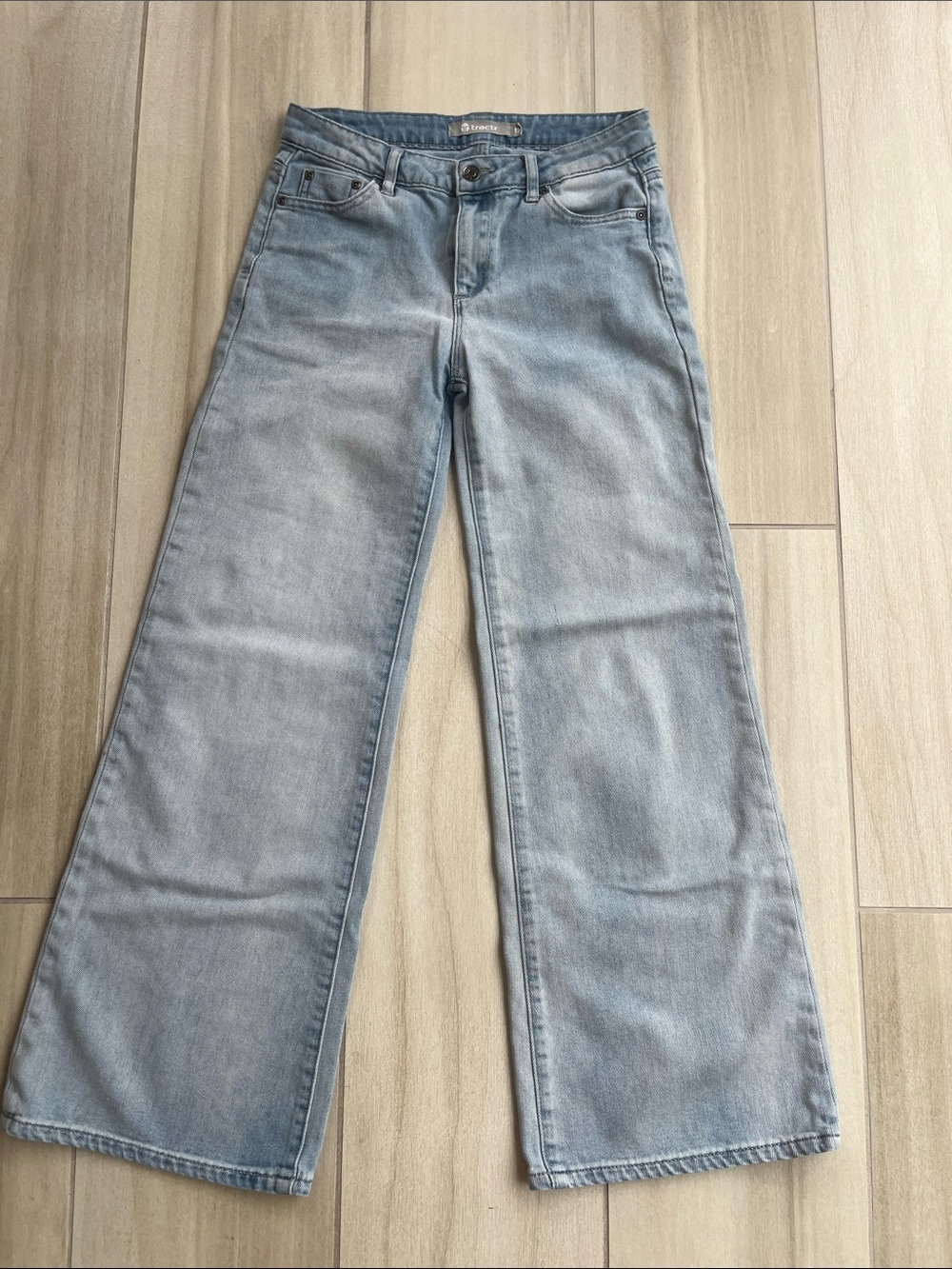 Tractr Light Blue Wide-Leg Jeans